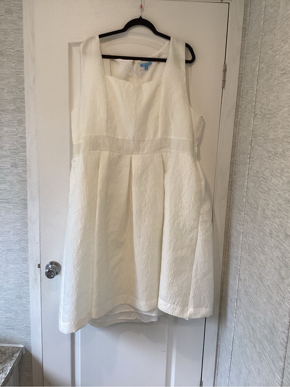 Draper James Cream Textured Sleeveless Fit-and-Flare Dress 3XL BNWT